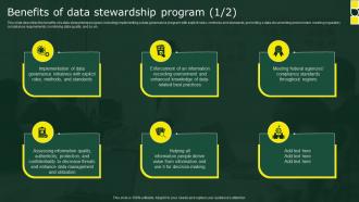 Benefits Of Data Stewardship Program Stewardship By Business Process Model