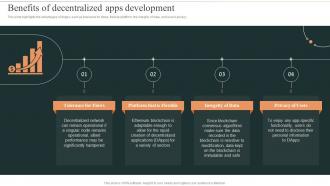 Benefits Of Decentralized Apps Development Ppt Gallery Visual Aids