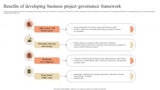Benefits Of Developing Business Project Governance Framework