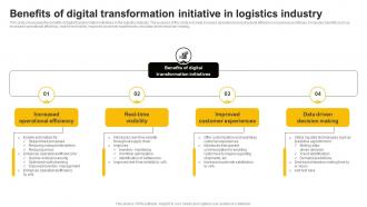 Benefits Of Digital Transformation Initiative In Logistics Industry