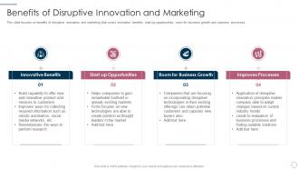 Benefits of disruptive innovation and marketing it product management lifecycle