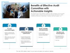 Benefits Of Effective Audit Committee With Actionable Insights