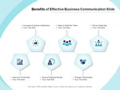 Benefits of effective business communication slide
