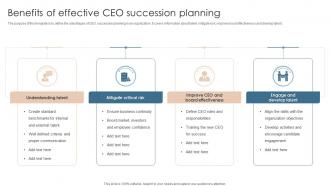 Benefits Of Effective CEO Succession Planning