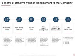 Benefits of effective company vendor management strategies increase procurement efficiency