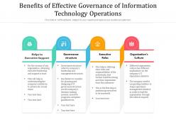 Benefits Of Effective Governance Of Information Technology Operations