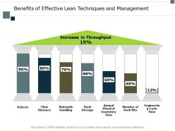 Benefits of effective lean techniques and management flow distance ppt slides