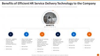 Benefits of efficient hr service delivery technology to the company ppt model icon