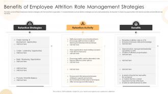 Benefits Of Employee Attrition Rate Management Strategies