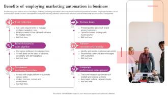 Benefits Of Employing Marketing Automation Marketing Strategy Guide For Business Management MKT SS V