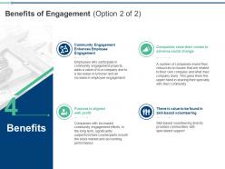 Benefits of engagement profit ppt powerpoint presentation pictures background