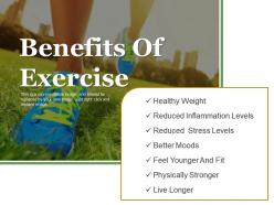 Benefits of exercise powerpoint templates