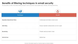 Benefits Of Filtering Techniques In Email Security