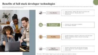 Benefits Of Full Stack Developer Technologies