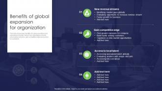 Benefits Of Global Expansion For Organization Strategy For Target Market Assessment