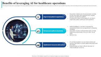 Benefits Of Healthcare Operations How Ai Is Transforming Healthcare Industry AI SS