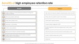 Benefits Of High Employee Retention Rate