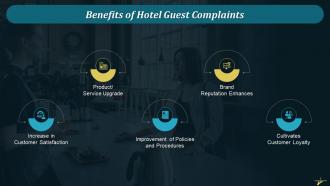Benefits Of Hotel Guests Complaints Training Ppt
