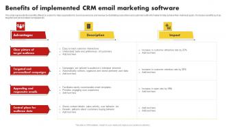 Benefits Of Implemented CRM Email Marketing Software Customer Relationship Management MKT SS V