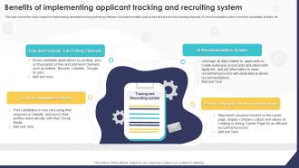 Benefits Of Implementing Applicant Tracking And Recruiting System HRMS Implementation Strategy