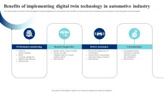 Benefits Of Implementing Digital Twin IoT Digital Twin Technology IOT SS