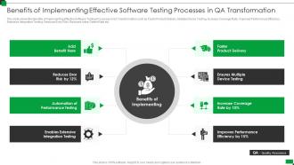 Benefits of implementing effective software testing processes in qa transformation