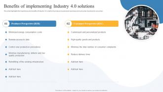 Benefits Of Implementing Industry 4 0 Solutions Global IOT In Manufacturing Market