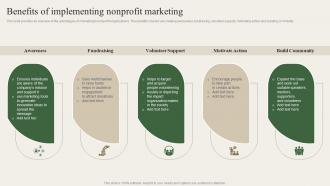 Benefits Of Implementing Nonprofit Marketing Charity Marketing Strategy MKT SS V