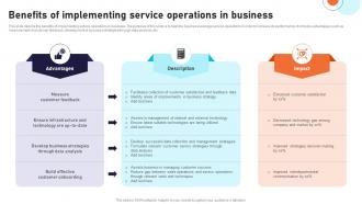 Benefits Of Implementing Service Operations In Business