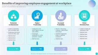 Benefits Of Improving Employee Engagement Strategies To Improve Workforce