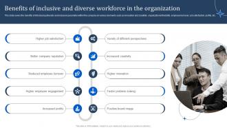 Benefits Of Inclusive And Diverse Workforce In The Organization Manpower Optimization Methods