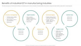 Benefits Of Industrial IOT In Manufacturing Industries