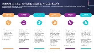 Benefits Of Initial Exchange Offering To Token Issuers Introduction To Blockchain Based Initial BCT SS