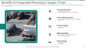 Benefits of integrated planning in supply chain