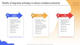 Benefits Of Integrating Technology To Implementing Strategies To Enhance Organizational
