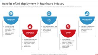 Benefits Of Iot Deployment In Healthcare Transforming Healthcare Industry Through Technology IoT SS V