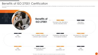 Benefits Of Iso 27001 Certification Iso 27001certification Process Ppt Slides Graphics Pictures