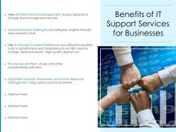 Benefits of it support services for businesses