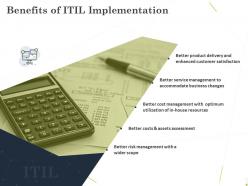 Benefits of itil implementation ppt powerpoint presentation infographic template clipart