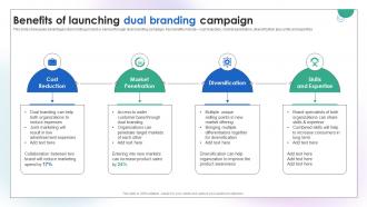 Benefits Of Launching Dual Branding Campaign To Increase Product Sales Ppt Slides Tips
