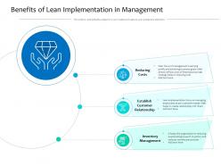 Benefits of lean implementation in management