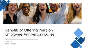Benefits Of Offering Perks On Employee Anniversary Dates PPT Mockup AT