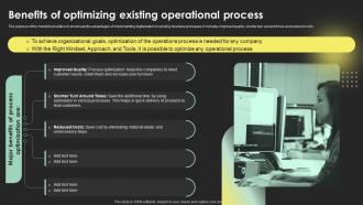 Benefits Of Optimizing Existing Operational ProceSS Digital Transformation Strategies Strategy SS