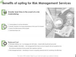 Benefits Of Opting For Risk Management Services Ppt Slides Portfolio