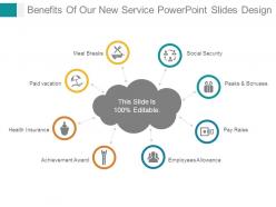 Benefits of our new service powerpoint slides design
