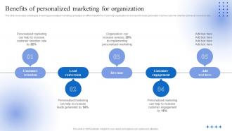 Benefits Of Personalized Marketing For Organization Data Driven Personalized Advertisement
