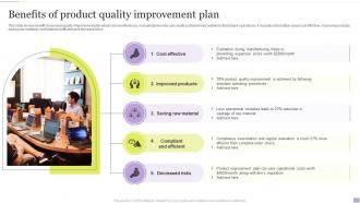 Benefits Of Product Quality Improvement Plan