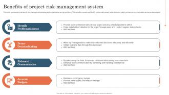 Benefits Of Project Risk Management System Project Risk Management And Mitigation