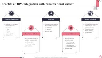 Benefits Of RPA Integration With Conversational Chabot