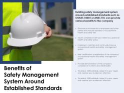 Benefits of safety management system around established standards